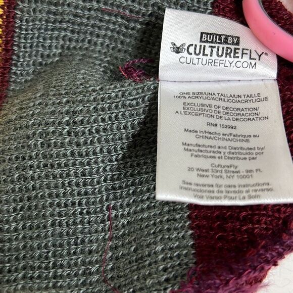 CultureFly Unisex Multicolor Striped Harry Potter Glasses Bolt Beanie One Size - Picture 7 of 8